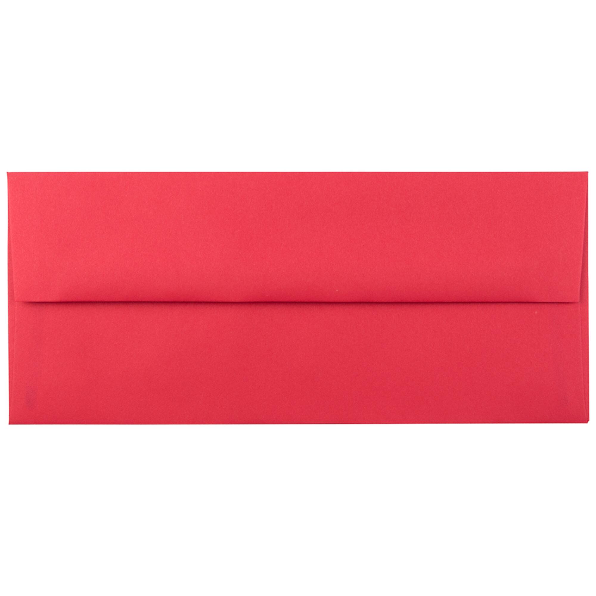 JAM Paper #10 Red Business Colored Envelopes, 500ct.
